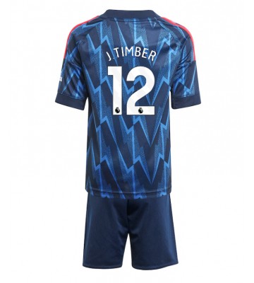 Arsenal Jurrien Timber #12 Replika Babytøj Udebanesæt Børn 2025-26 Kortærmet (+ Korte bukser)